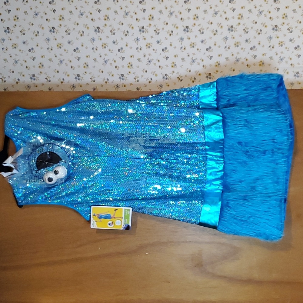 Womens Sequin "Cookie Monster" Costume - Picture 5 of 7